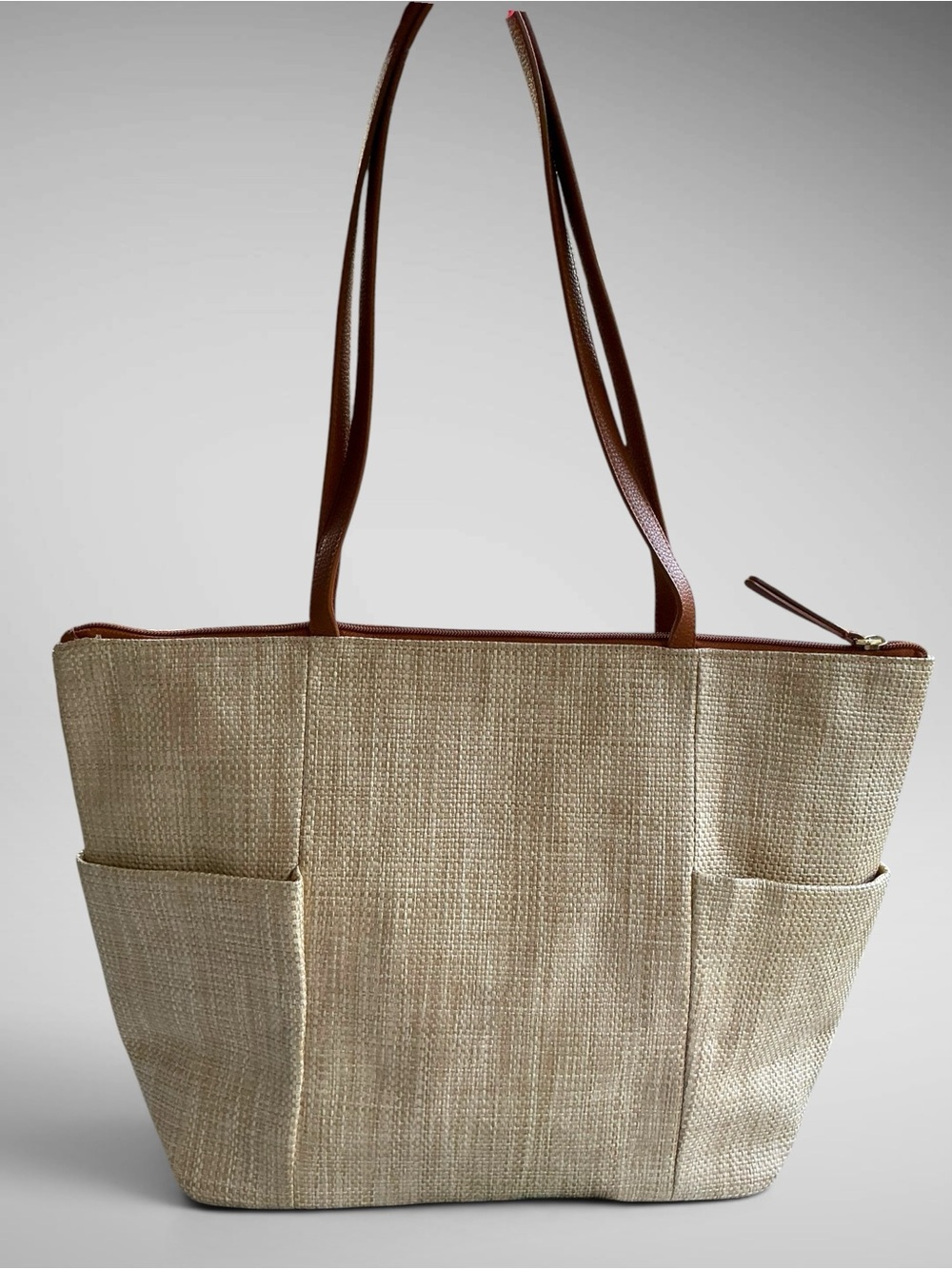 Vera Bradley Fairhill Tote Turtles Woven Faux Straw Beach Bag NWT - Picture 6 of 12